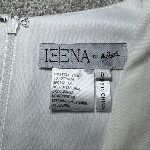 Ieena For MAC DUGGAL Ring Mini Bodycon Dress White Size 8 Worn Once - Picture 6 of 11